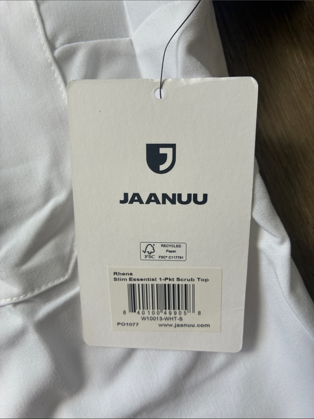 Jaanuu white scrub top - Picture 3 of 5